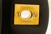 CHANEL Classic Double Flap 10" Chain Shoulder Bag Black Lambskin p64 hannari-shop