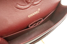 CHANEL Classic Double Flap 10" Chain Shoulder Bag Black Lambskin p64 hannari-shop