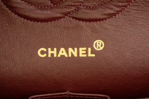 CHANEL Classic Double Flap 10" Chain Shoulder Bag Black Lambskin p61 hannari-shop
