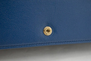 CHANEL Μαύρο Μπλε Πορτοφόλι σε Αλυσίδα WOC Shoulder Bag Crossbody Gold L05