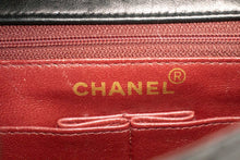 CHANEL Mini vierkante schoudertas met kleine ketting Crossbody Zwart gewatteerd L03