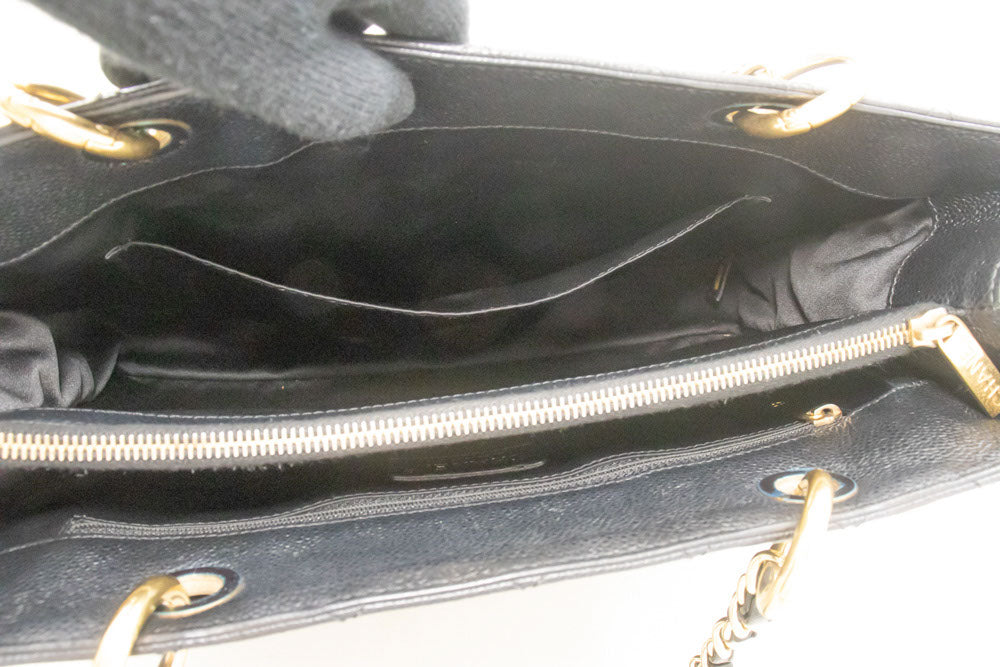 CHANEL Grained Calfskin GST 13" Shopping Tote Chain Skuldertaske p95 hannari-shop
