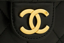 CHANEL Chain Chain Shoulder Bag Clutch Μαύρο καπιτονέ πτερύγιο Lambskin τσαντάκι L23