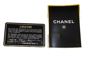 CHANEL Classic Double Flap 10" Chain Shoulder Bag Black Lambskin p84 hannari-shop
