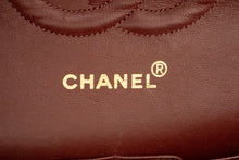 CHANEL Classic Double Flap 10" Chain Shoulder Bag Black Lambskin p84 hannari-shop