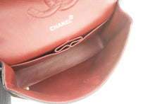 CHANEL Classic Double Flap 10" Chain Shoulder Bag Black Lambskin p84 hannari-shop