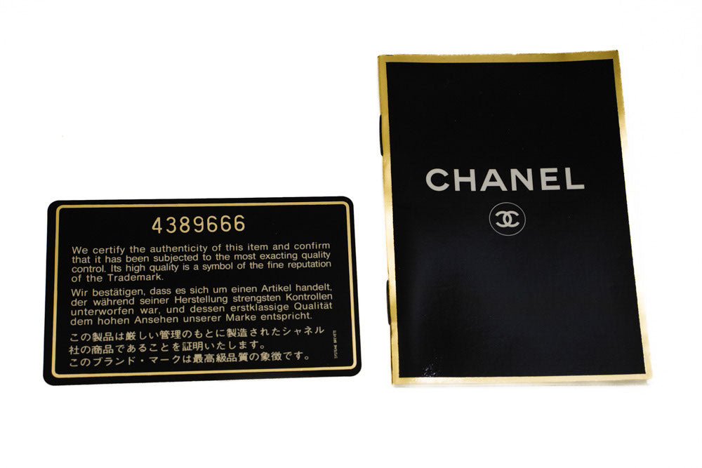 Sac à bandoulière chaîne CHANEL Pochette noire matelassée en agneau rabat portefeuille p42 hannari-shop