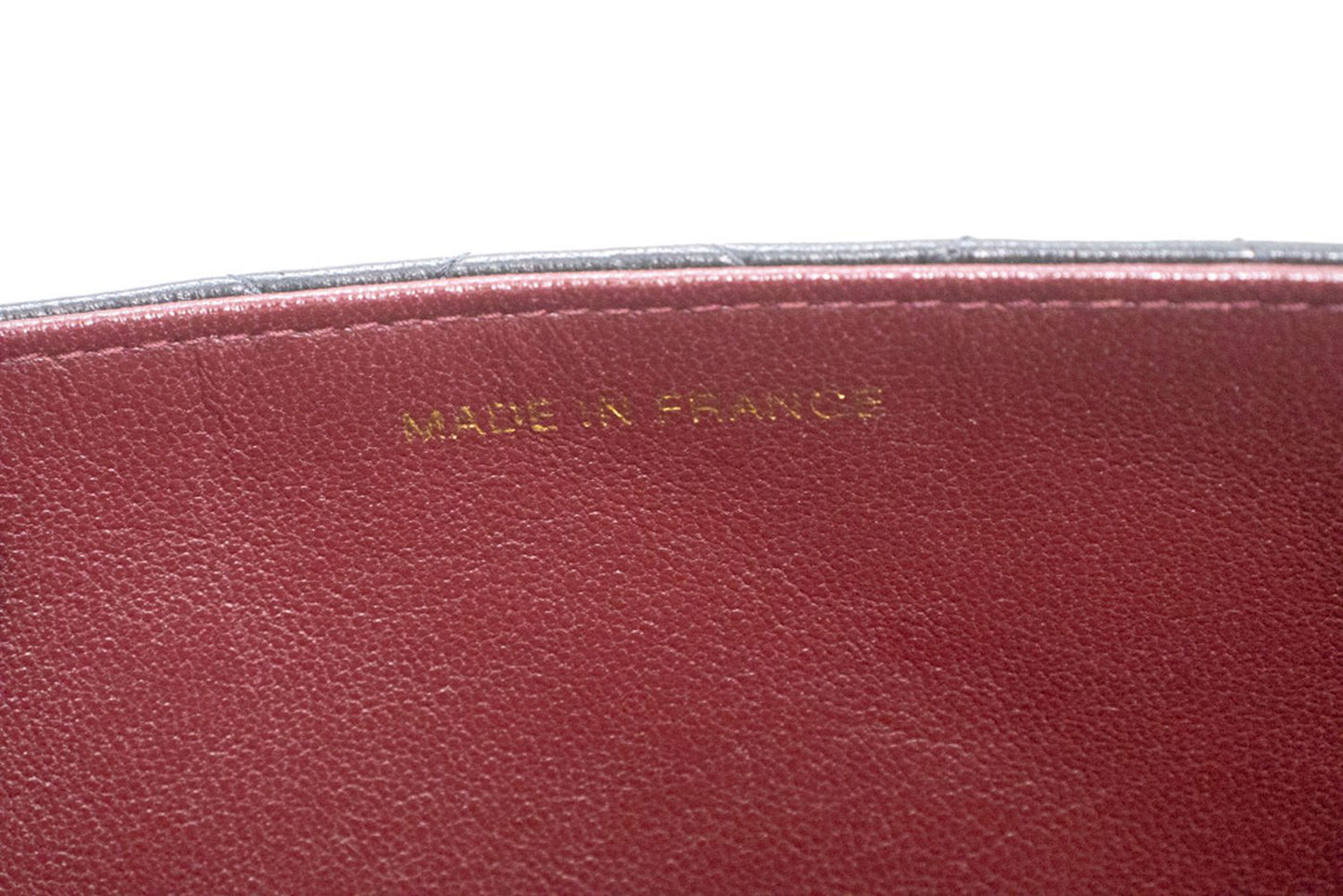 Sac à bandoulière chaîne CHANEL Pochette noire matelassée en agneau rabat portefeuille p42 hannari-shop