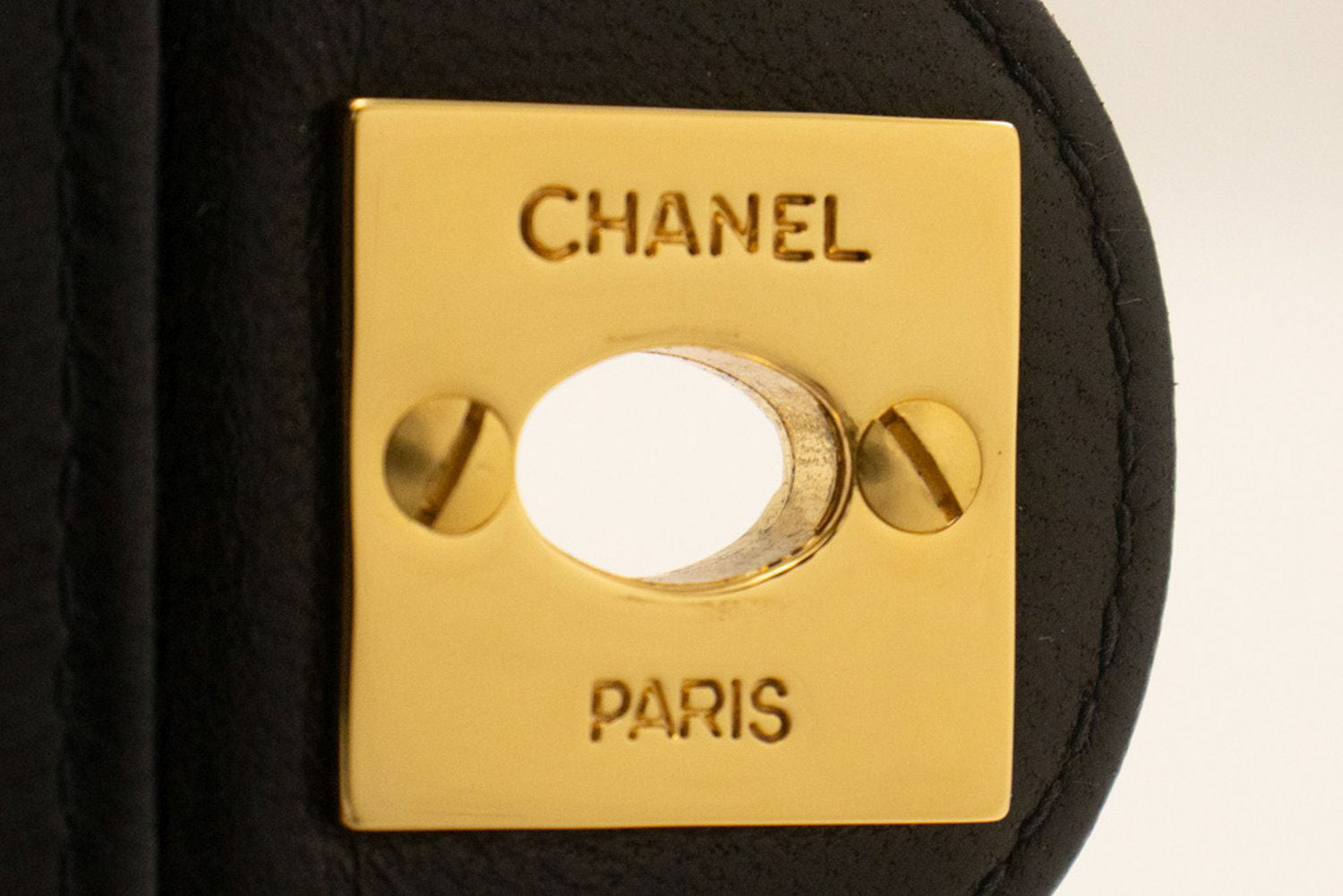 CHANEL skuldertaske med kæde, clutch, sort quiltet flap i lammeskind, taske aa2 hannari-shop