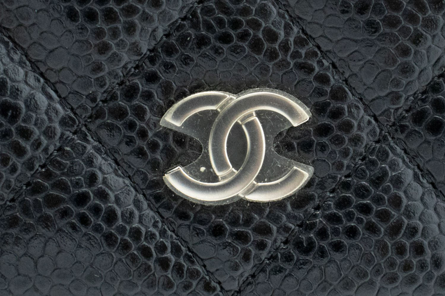 CHANEL Grained Calfskin Wallet On Chain WOC Sort Skuldertaske SV aa3 hannari-shop