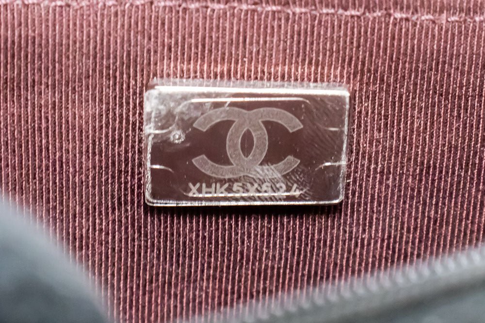 CHANEL Grained Calfskin Wallet On Chain WOC Sort Skuldertaske SV aa3 hannari-shop