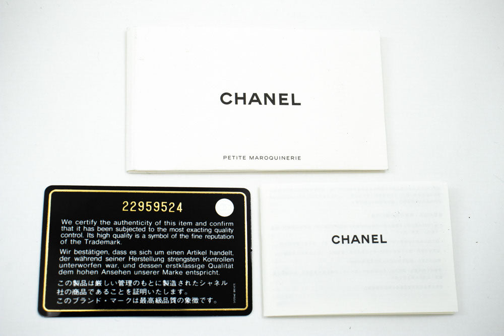 CHANEL V-Stitch kalveskind Wallet On Chain WOC skuldertaske med kæde ab2 hannari-shop