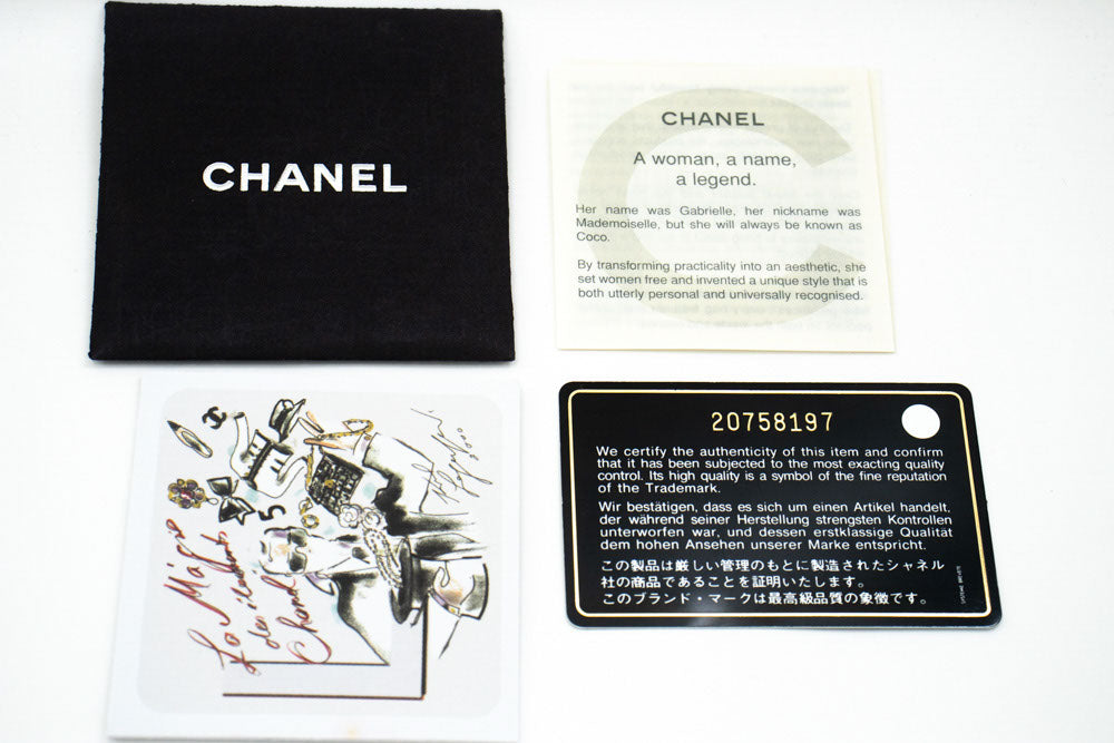 Sac à bandoulière CHANEL Black Classic Wallet On Chain WOC en agneau ab8 hannari-shop