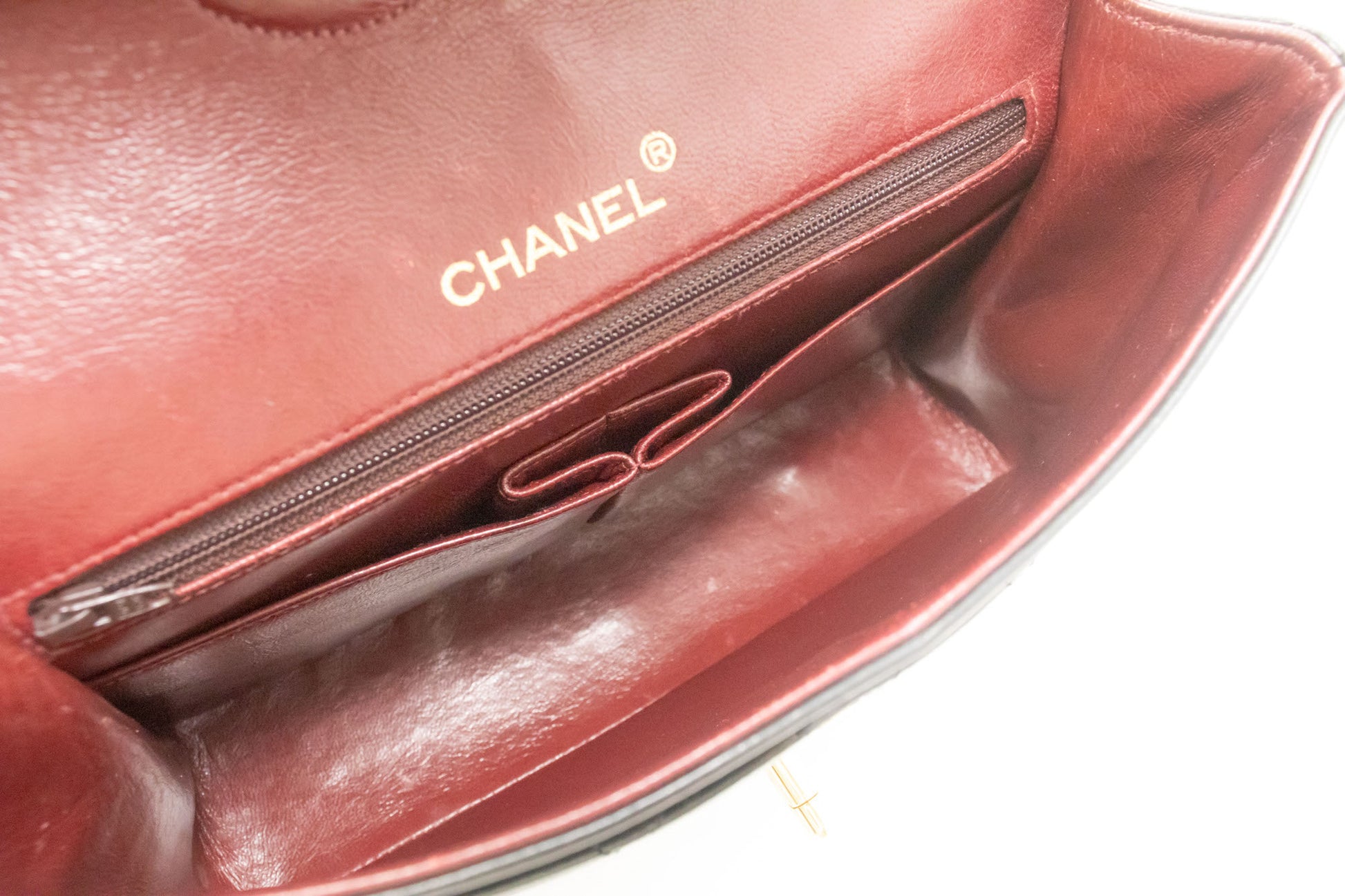 Sac à bandoulière carré CHANEL Classic Double Flap en agneau noir ad7 hannari-shop