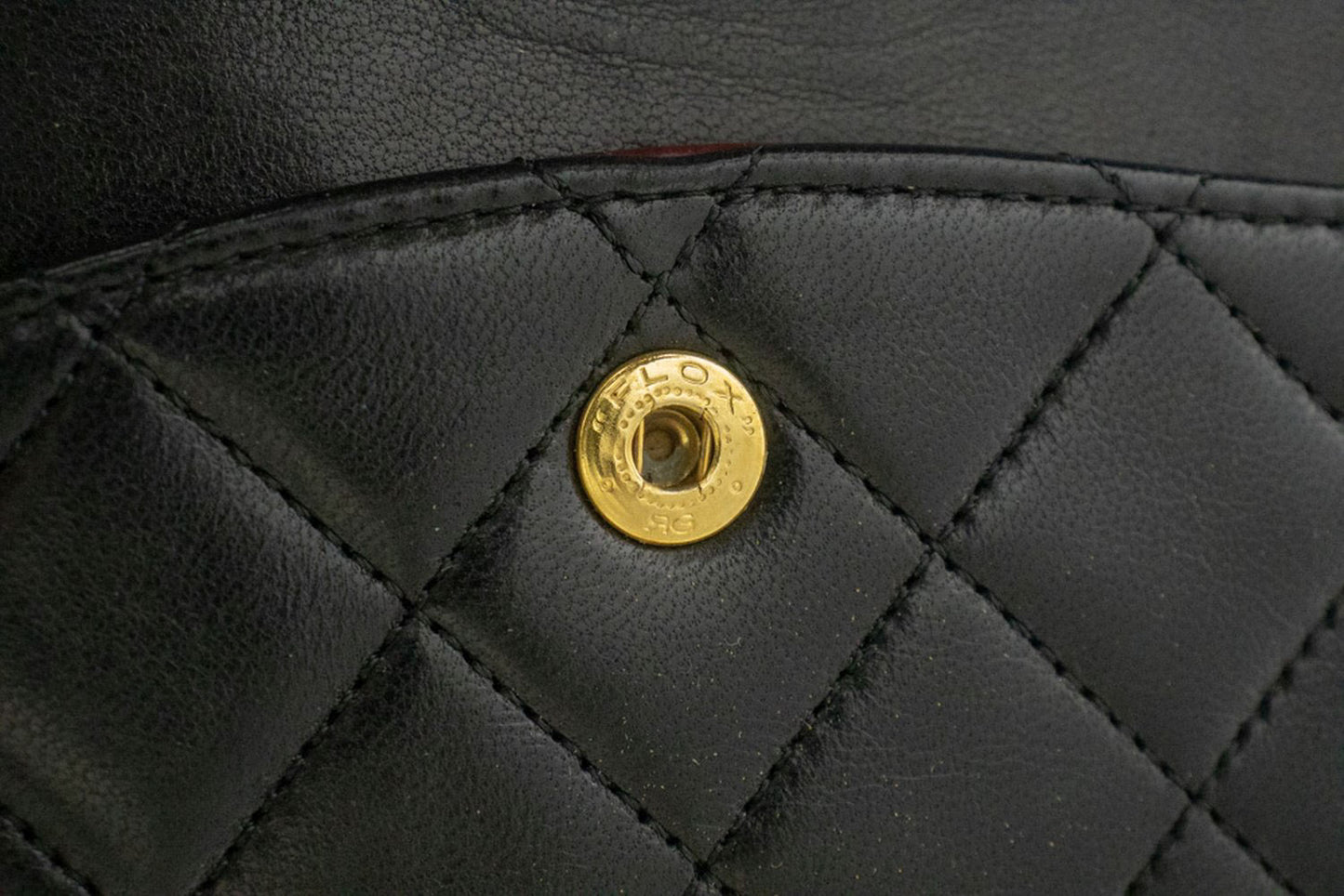 CHANEL Classic Double Flap 10" Chain Schoudertas Zwart Lamsleer ad8 hannari-shop