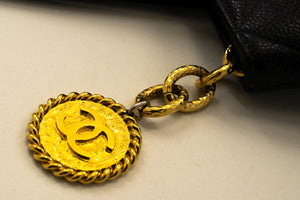 CHANEL Gold Medallion Caviar Skuldertaske Grand Shopping Tote L67