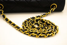 Τσάντα ώμου CHANEL Full Flap Chain Chain Black Quilted Lambskin L56