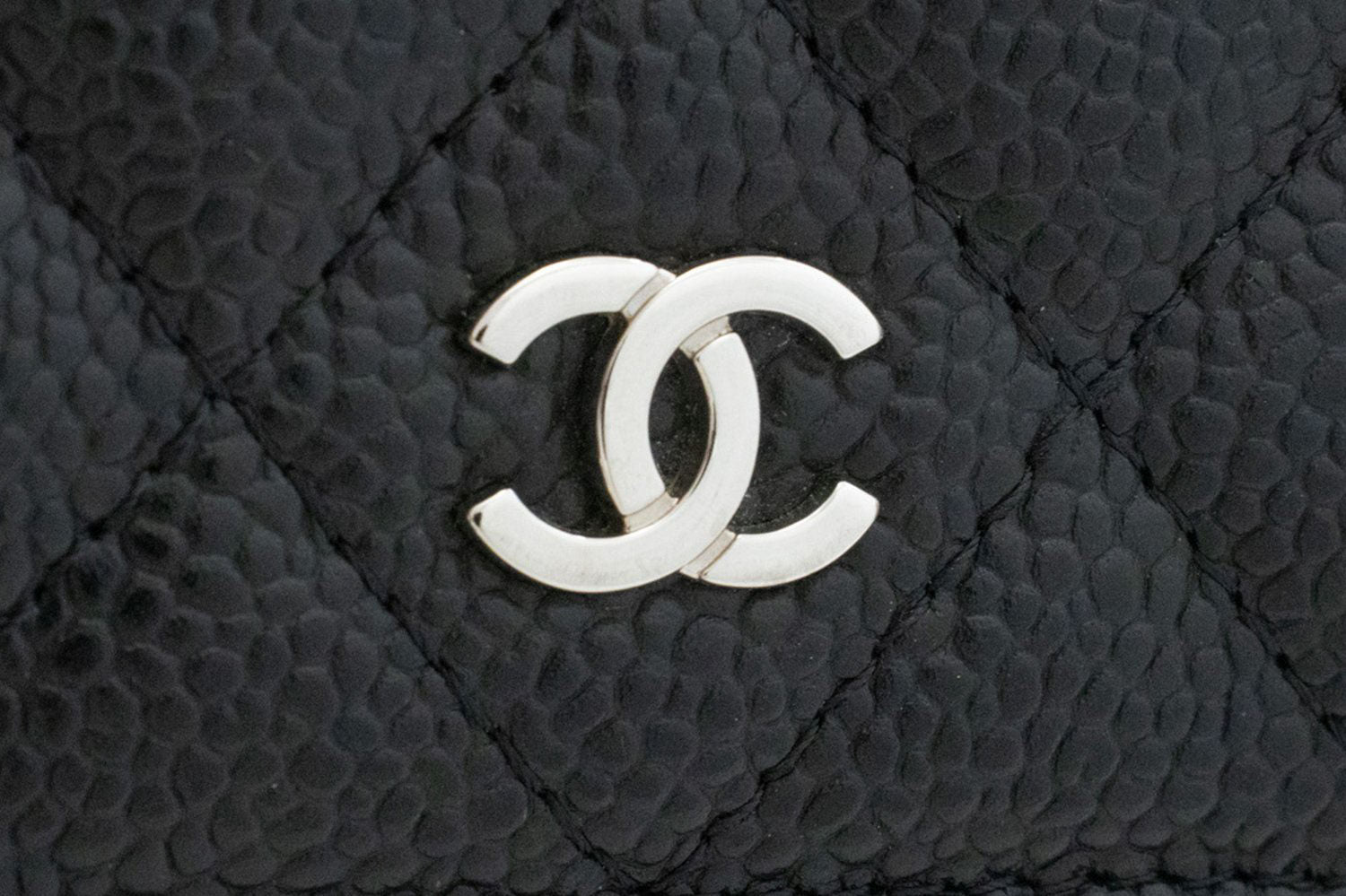 CHANEL Grained Calfskin Wallet On Chain WOC Black Shoulder Bag ag2 hannari-shop