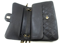 CHANEL Classic Large 11" Grained Calfskin Chain Shoulder Bag Black L65