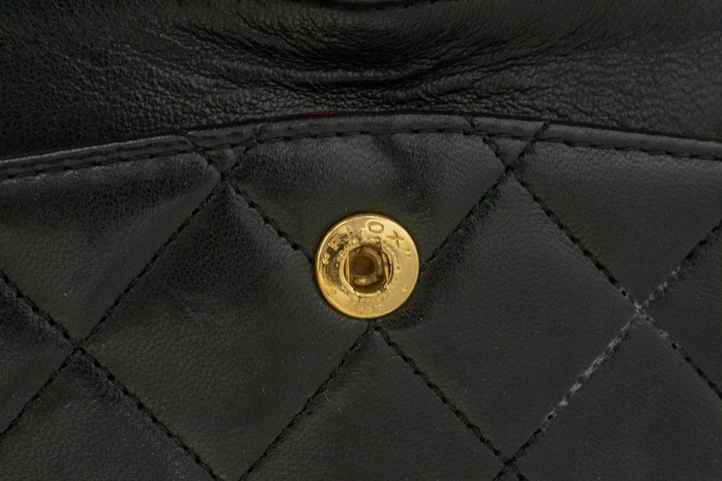 CHANEL Classic Double Flap 9" Chain Schoudertas Zwart Lamsleer ag6 hannari-shop