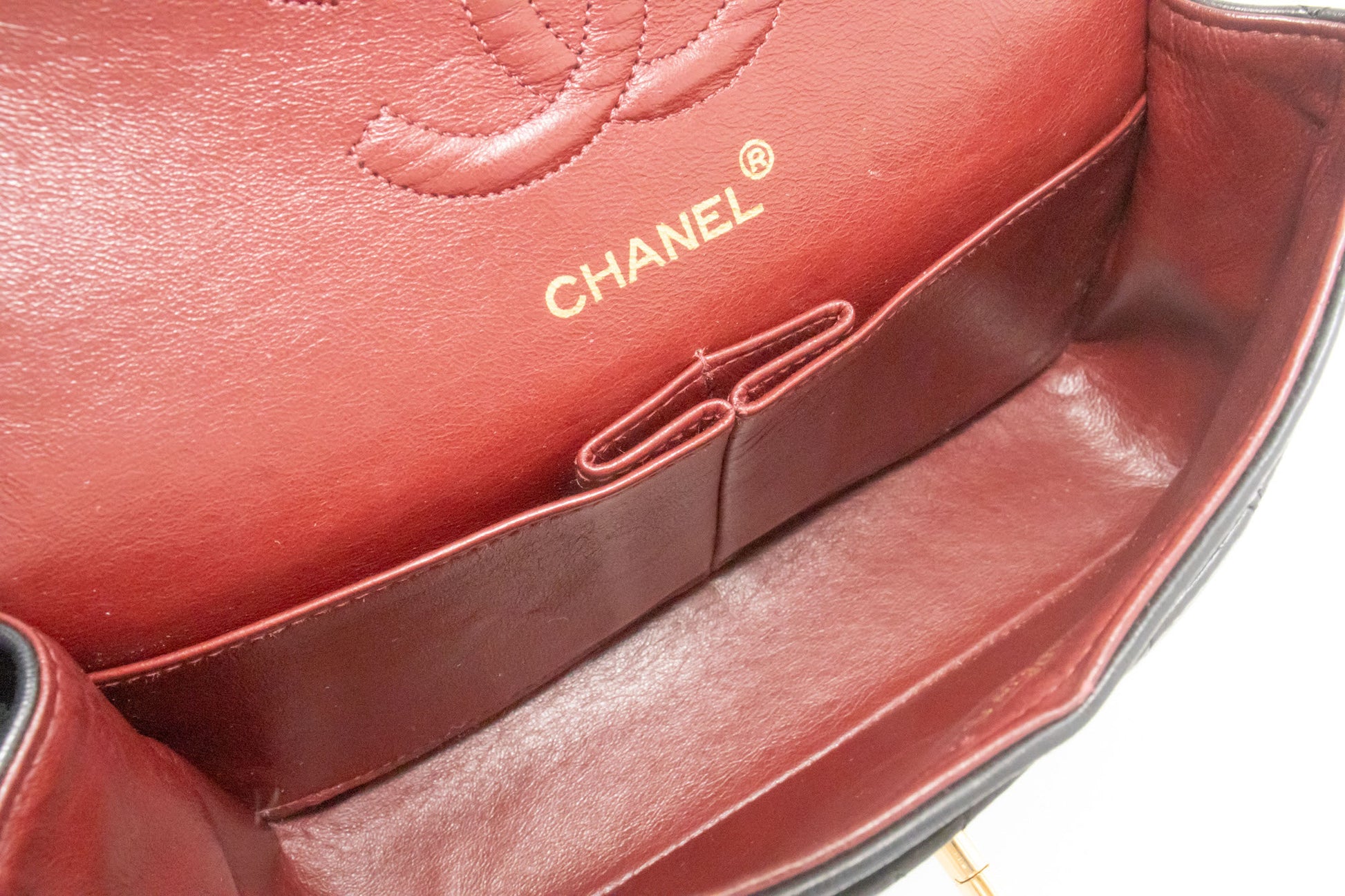 CHANEL Classic Double Flap 9" Chain Schoudertas Zwart Lamsleer ag6 hannari-shop