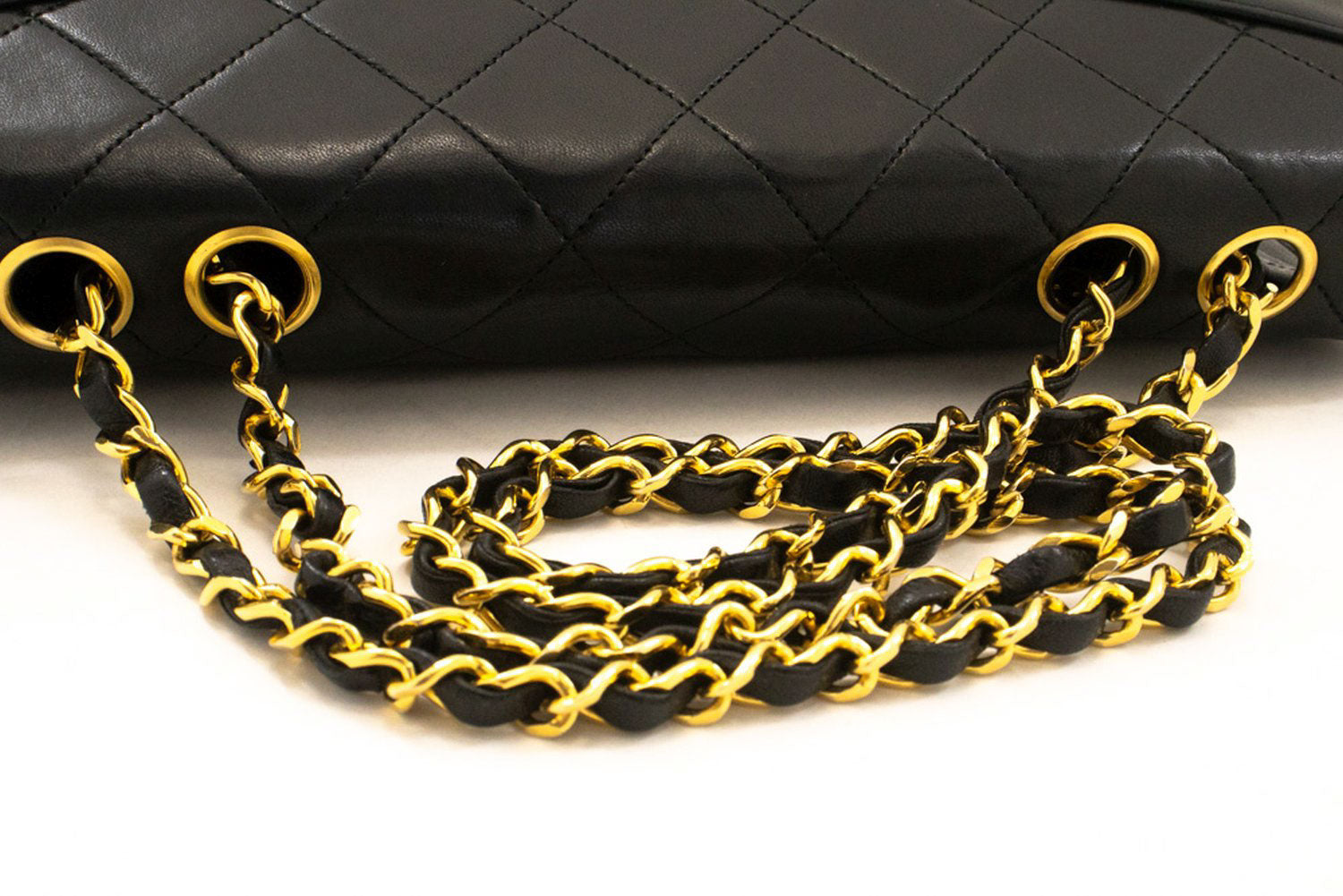 Sac bandoulière CHANEL Vintage Classic Chain à rabat unique en agneau matelassé ag8 hannari-shop