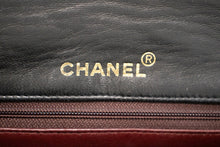 CHANEL Full Flap Chain Shoulder Bag Clutch Black Quilted Lambskin L97