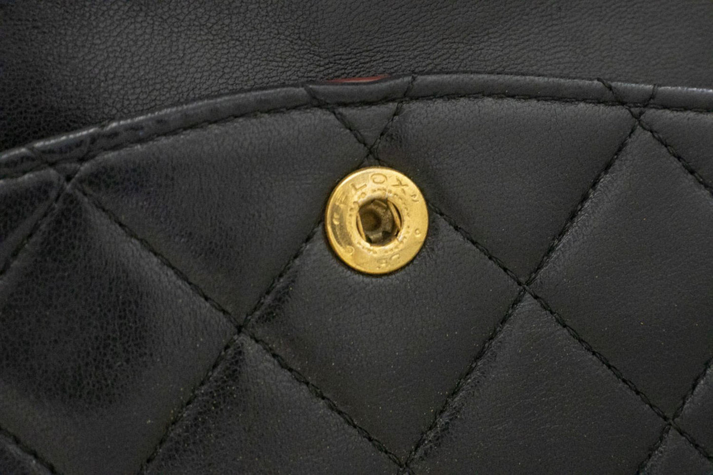 CHANEL Classic Double Flap Borsa a Spalla con Catena 10" in Pelle di Agnello Nera ag5 hannari-shop