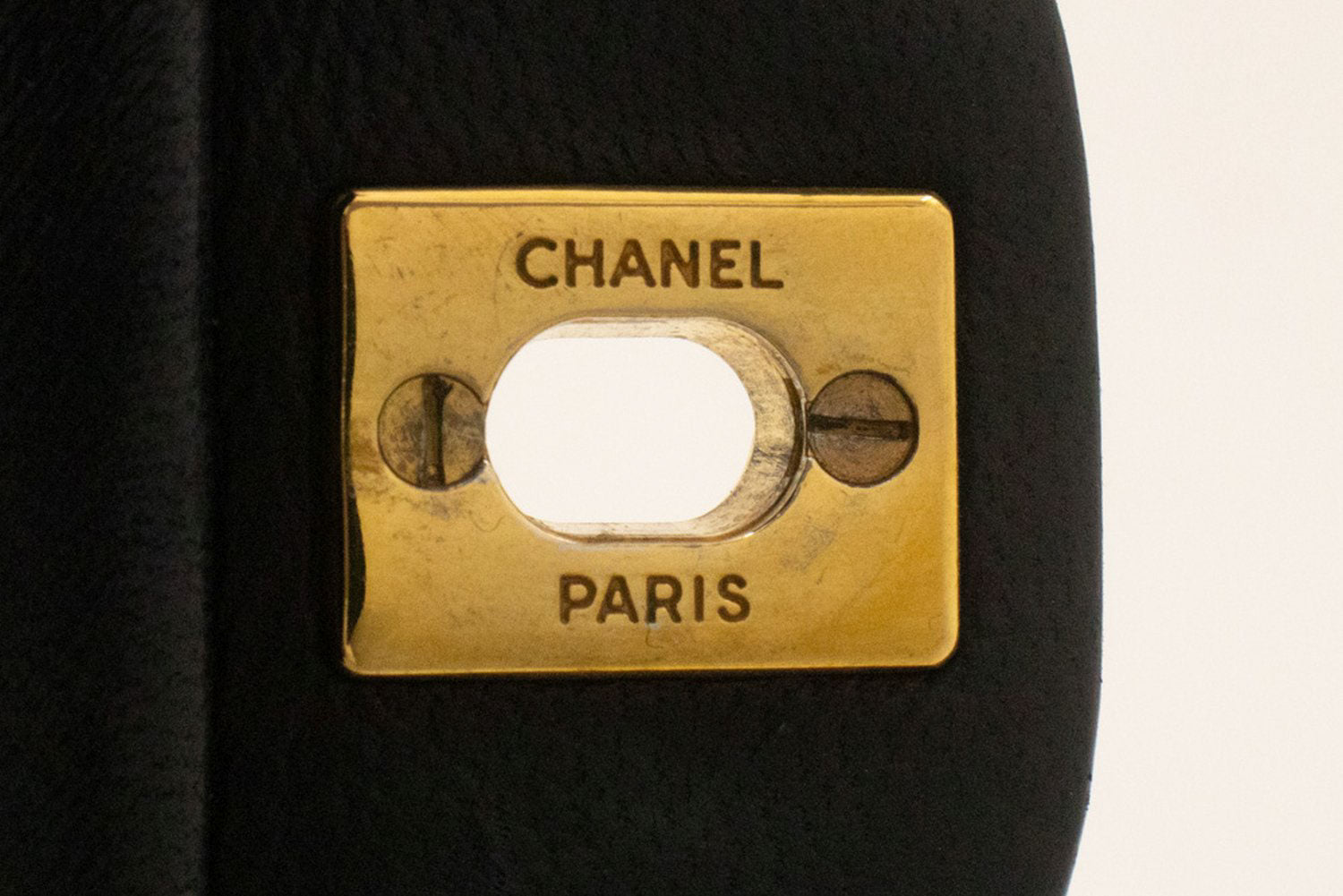 CHANEL Classic Double Flap 9" Schultertasche mit Kette, Schwarz, Lammleder p46 hannari-shop