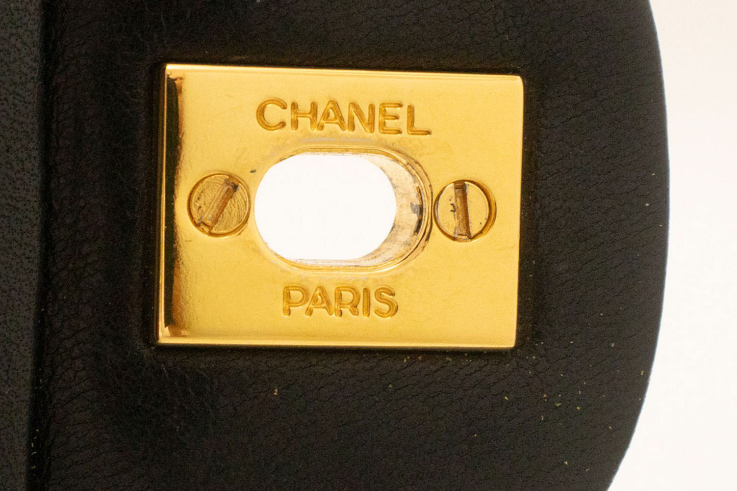 CHANEL Classic Double Flap 9" Kettentasche aus schwarzem Lammleder ak5 hannari-shop