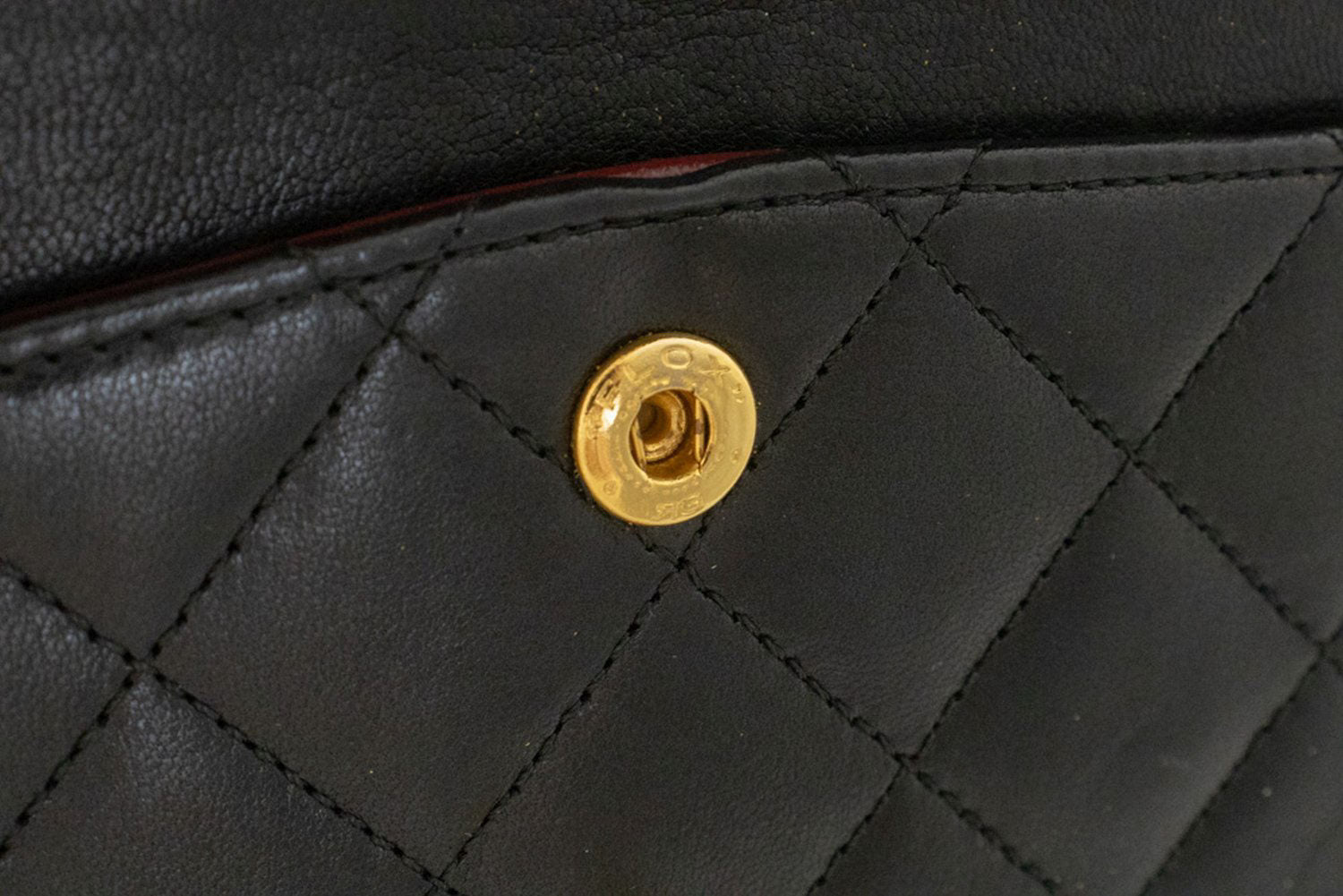 CHANEL Classic Double Flap 9" Kettentasche aus schwarzem Lammleder ak5 hannari-shop