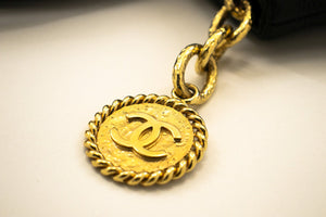 CHANEL Gold Medallion Caviar Skuldertaske Grand Shopping Tote L79