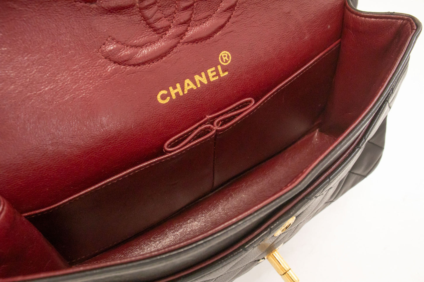 CHANEL Classic Double Flap 9" Chain Skuldertaske Sort Lammeskind ai7 hannari-shop