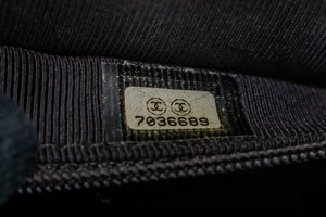 CHANEL Caviar Handbag Top Handle Bag Kelly Black Flap Leather Gold L94
