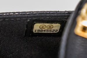 CHANEL Caviar Wallet On Chain WOC Sort skuldertaske Crossbody L48
