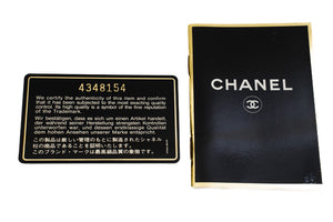CHANEL Klassieke grote kettingschoudertas met klep, zwart lamsleer L95