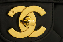 CHANEL Classic Large Chain Shoulder Bag 11" Μαύρο Lambskin L95