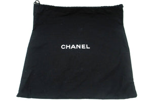 CHANEL Jumbo Große Umhängetasche mit großer Kette Schwarzes Lammleder L86