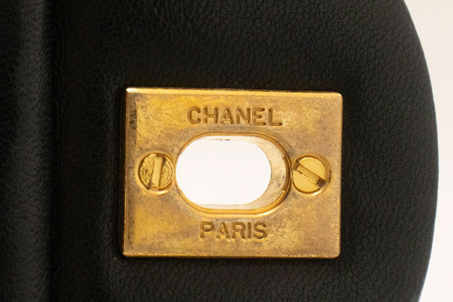 CHANEL Classic Double Flap Square Chain Schultertasche Schwarz Lamm ah5 hannari-shop