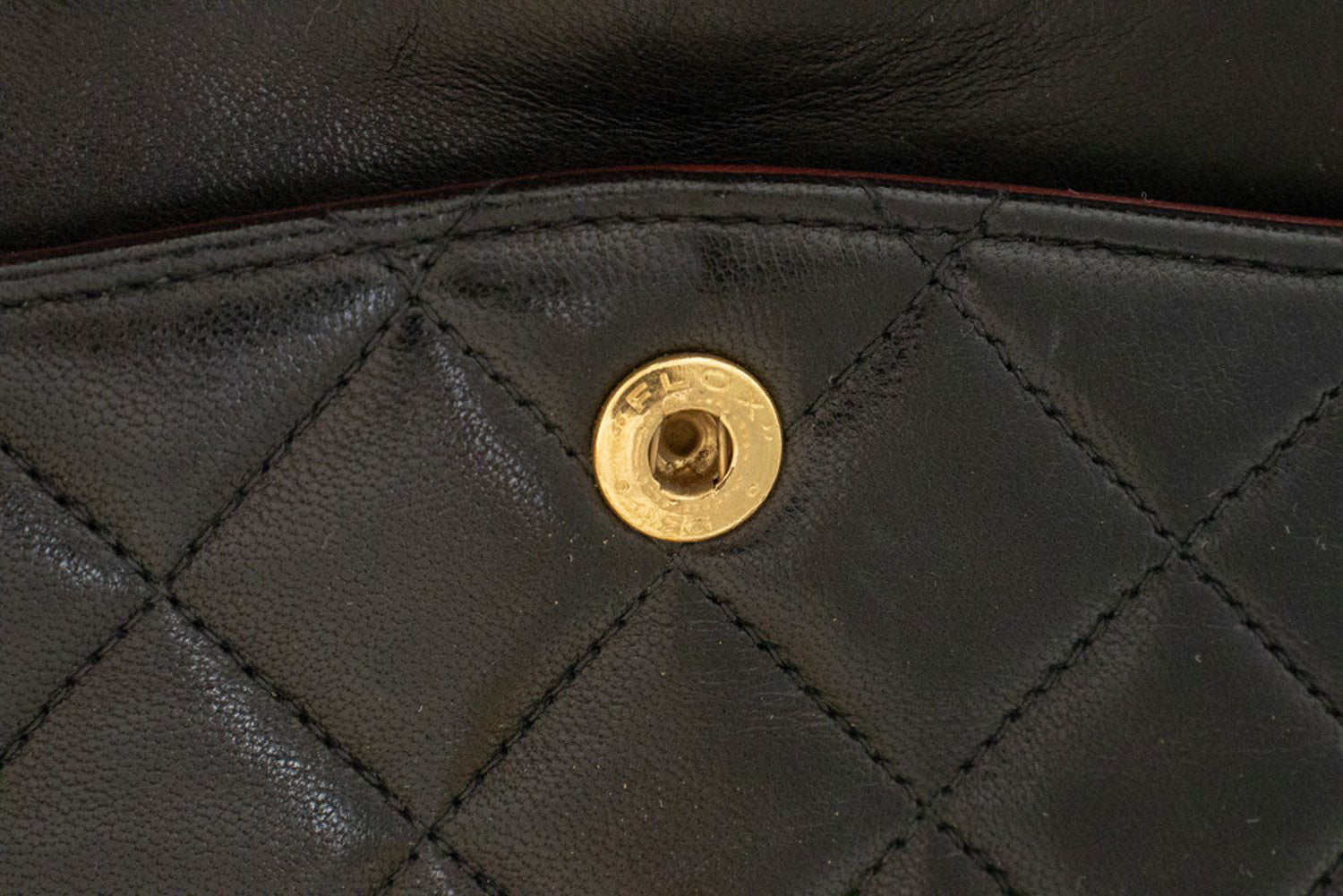 Borsa a spalla CHANEL Classic Double Flap 9" con catena in pelle di agnello nera aj4 hannari-shop
