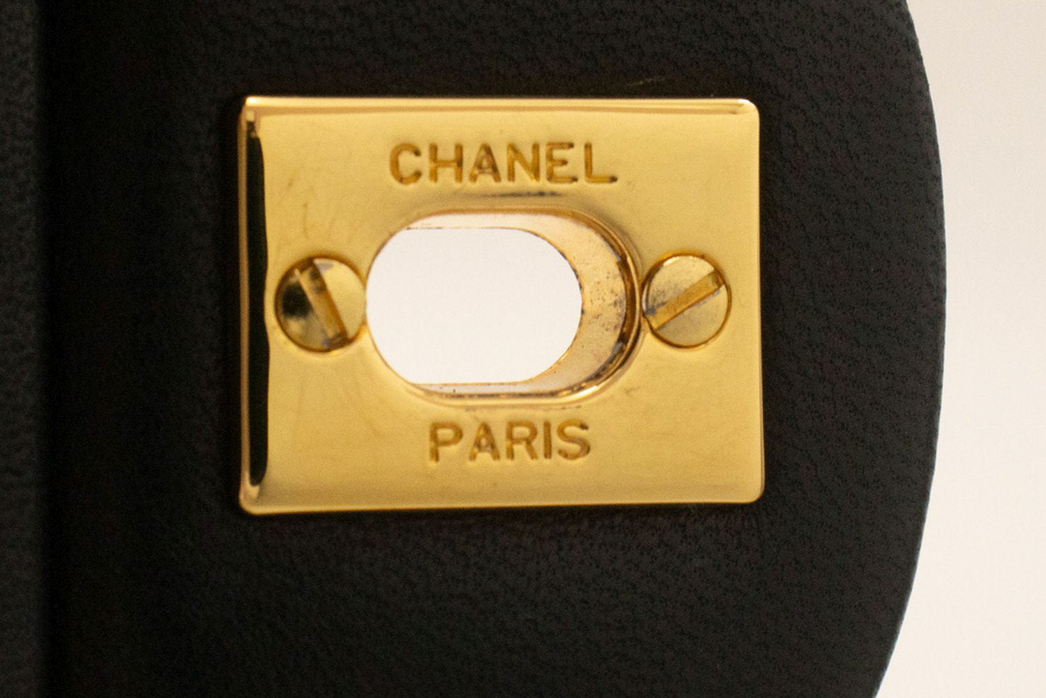 CHANEL Classic Double Flap 10" Chain Shoulder Bag Black Lambskin aj8 hannari-shop