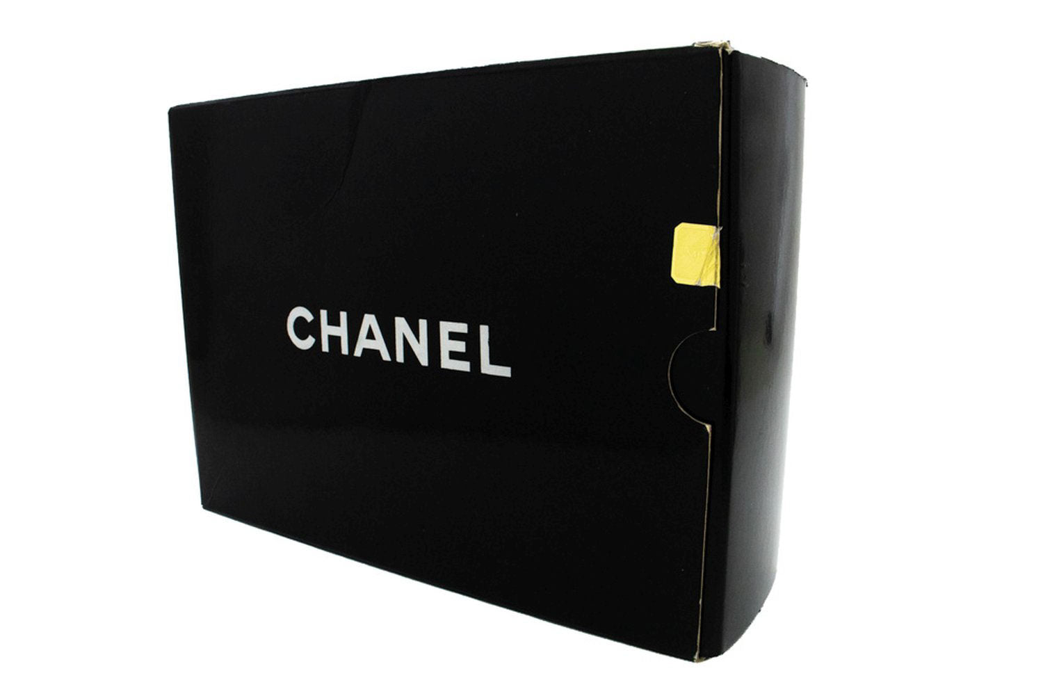CHANEL Classic Double Flap 10" Chain Shoulder Bag Black Lambskin aj8 hannari-shop