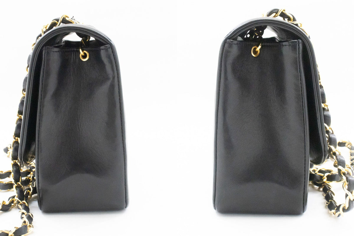 CHANEL Diana Flap Chain Shoulder Bag Black Quilted Lambskin am8 hannari-shop