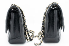 CHANEL Caviar Classic Double Flap 10" Chain Shoulder Bag Black m60 hannari-shop