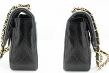 CHANEL Classic Double Flap 9" Chain Shoulder Bag Black Lambskin p68 hannari-shop
