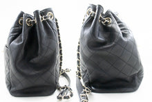 CHANEL Drawstring Chain Shoulder Bag Black Quilted Lambskin Purse p11 hannari-shop