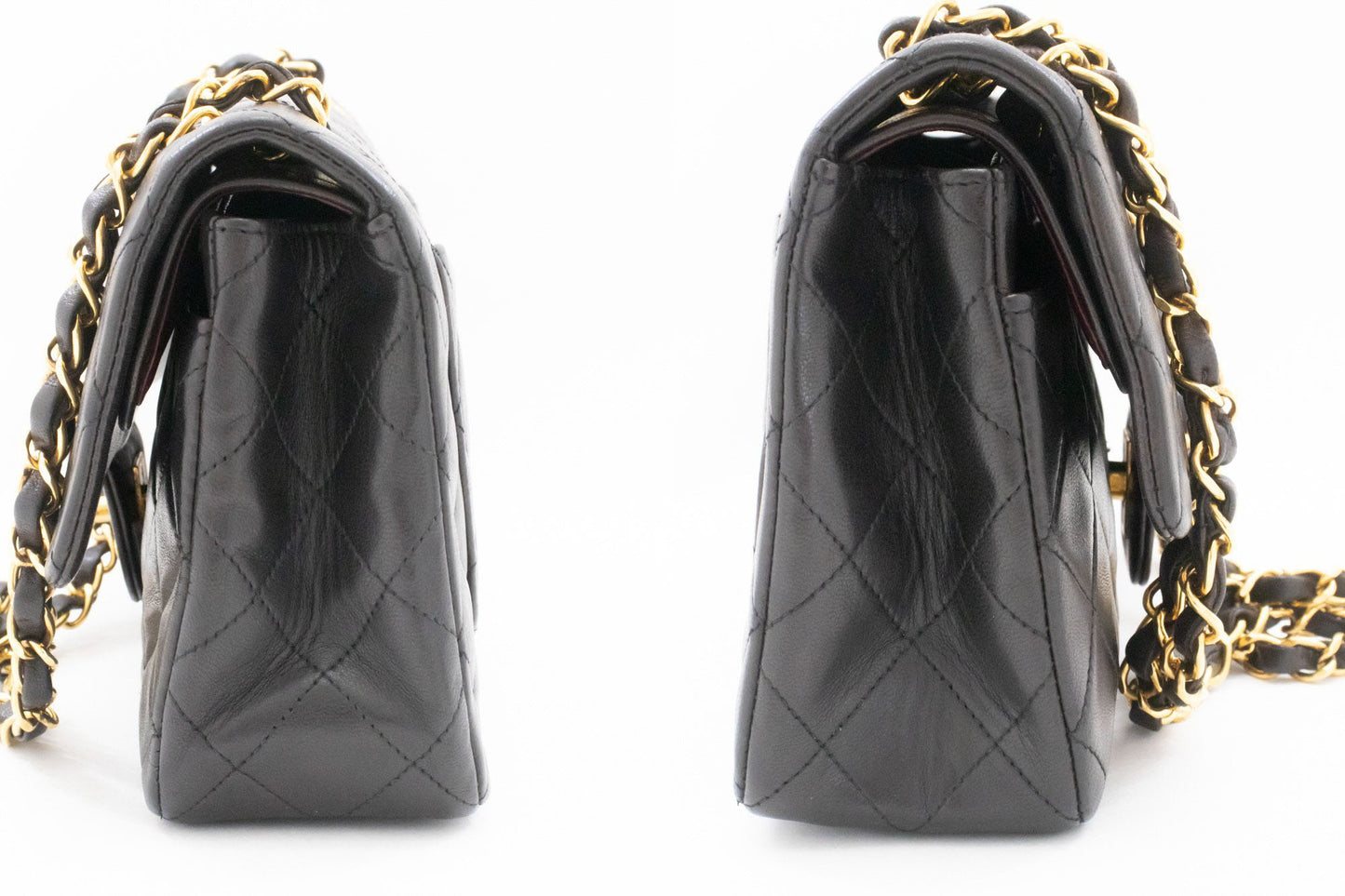 CHANEL Classic Double Flap 9" Chain Skuldertaske Sort Lammeskind ai7 hannari-shop