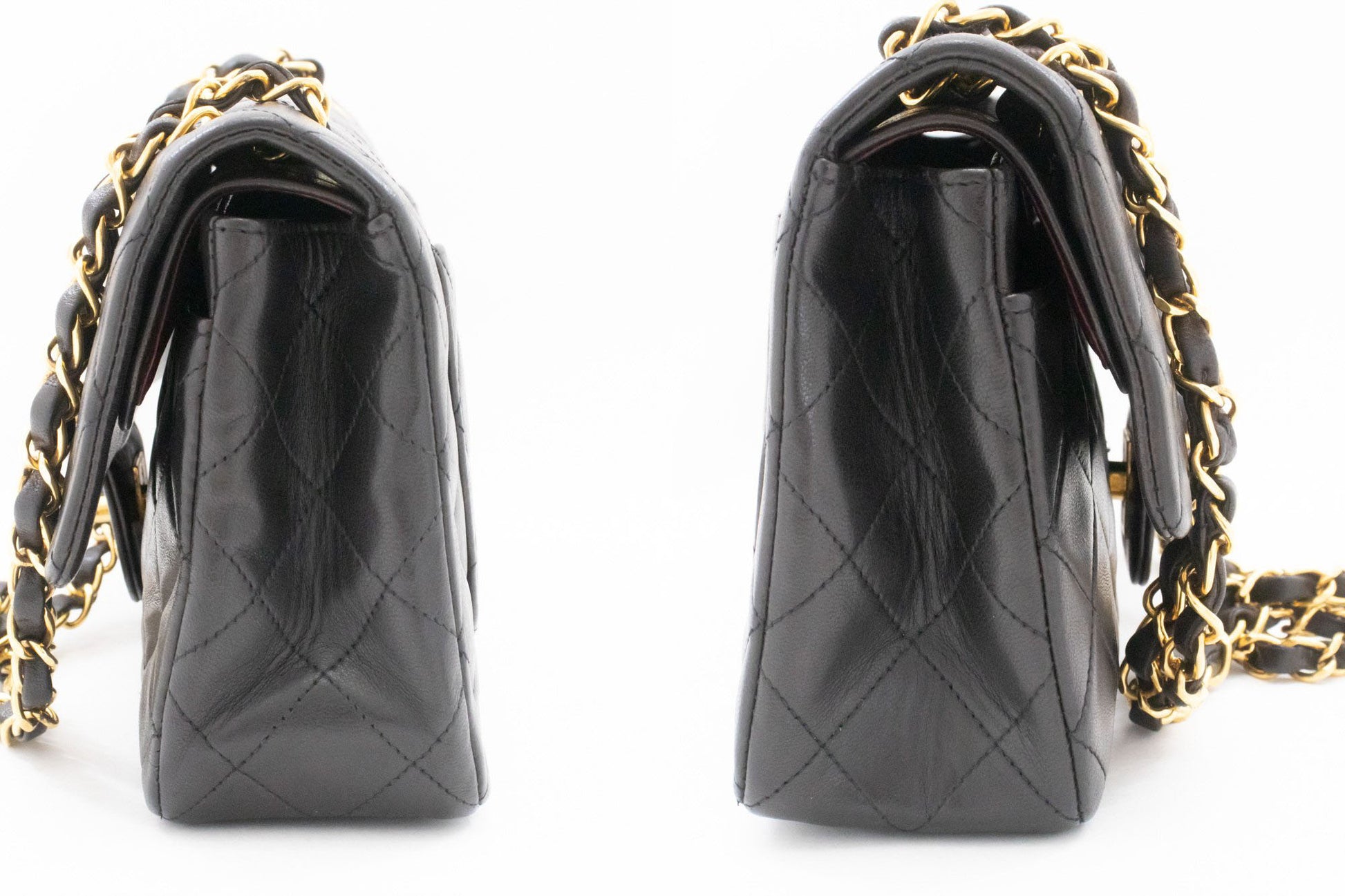 CHANEL Classic Double Flap 9" Chain Skuldertaske Sort Lammeskind ai7 hannari-shop
