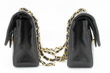 CHANEL Classic Double Flap 9" Chain Shoulder Bag Black Lambskin m86 hannari-shop