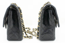 CHANEL Classic Double Flap 9" Chain Shoulder Bag Black Lambskin p48 hannari-shop